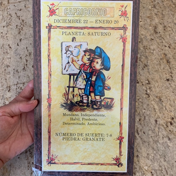 Vintage Capricorn Astrology Art en Espanol NWOT - Picture 4 of 9